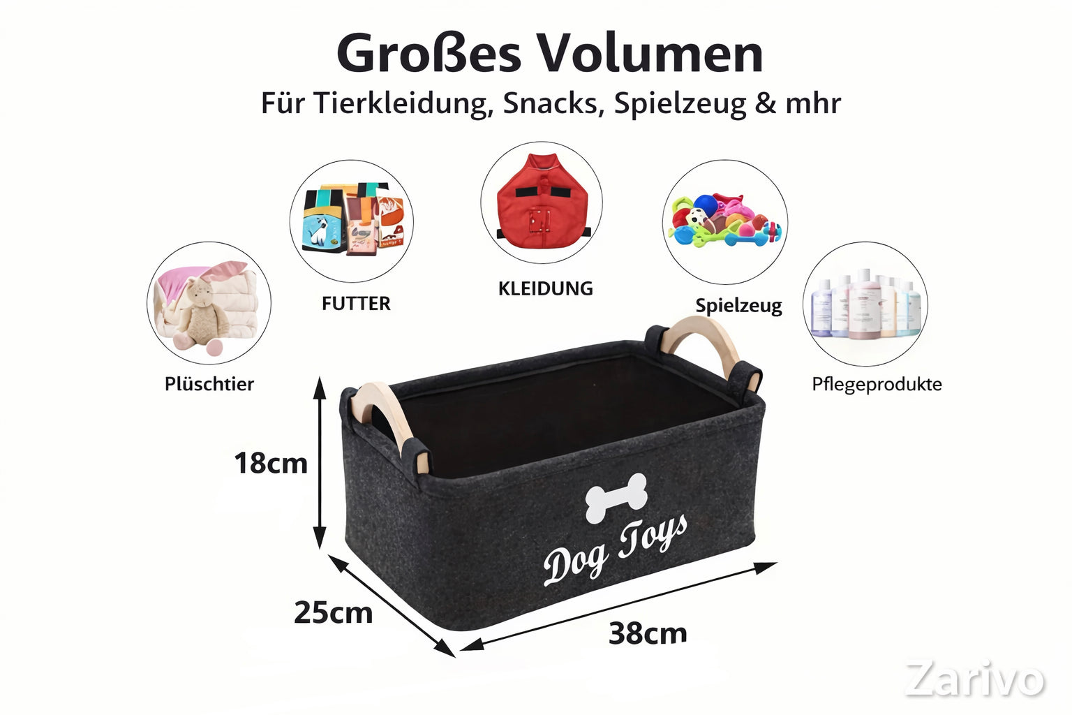 Spielzeugbox für Haustiere – Aufbewahrungskorb