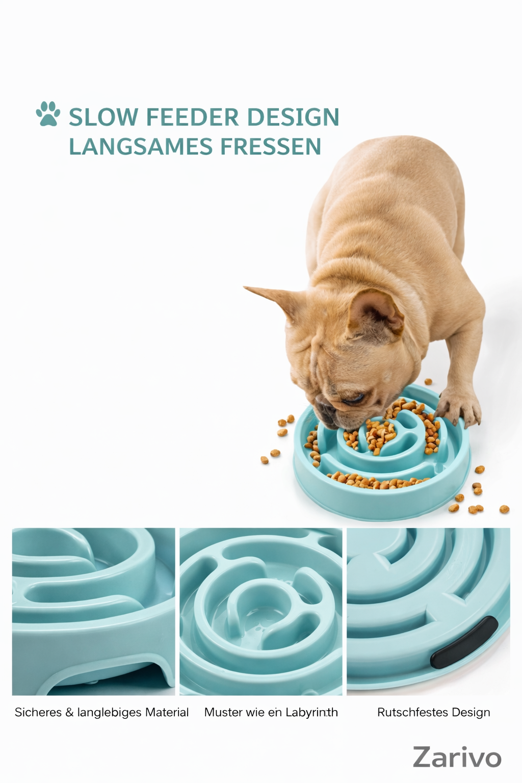 Rutschfester Anti-Schling-Hundenapf – Slow Feeder