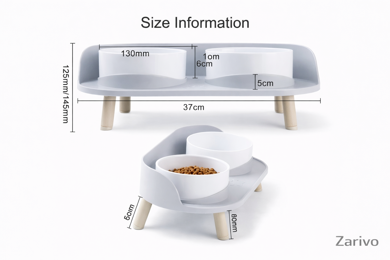 Doppelnapf-Futterstation – Höhenverstellbar für Katzen & Hunde