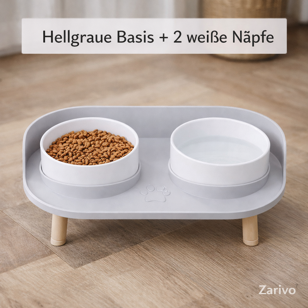 Doppelnapf-Futterstation – Höhenverstellbar für Katzen & Hunde