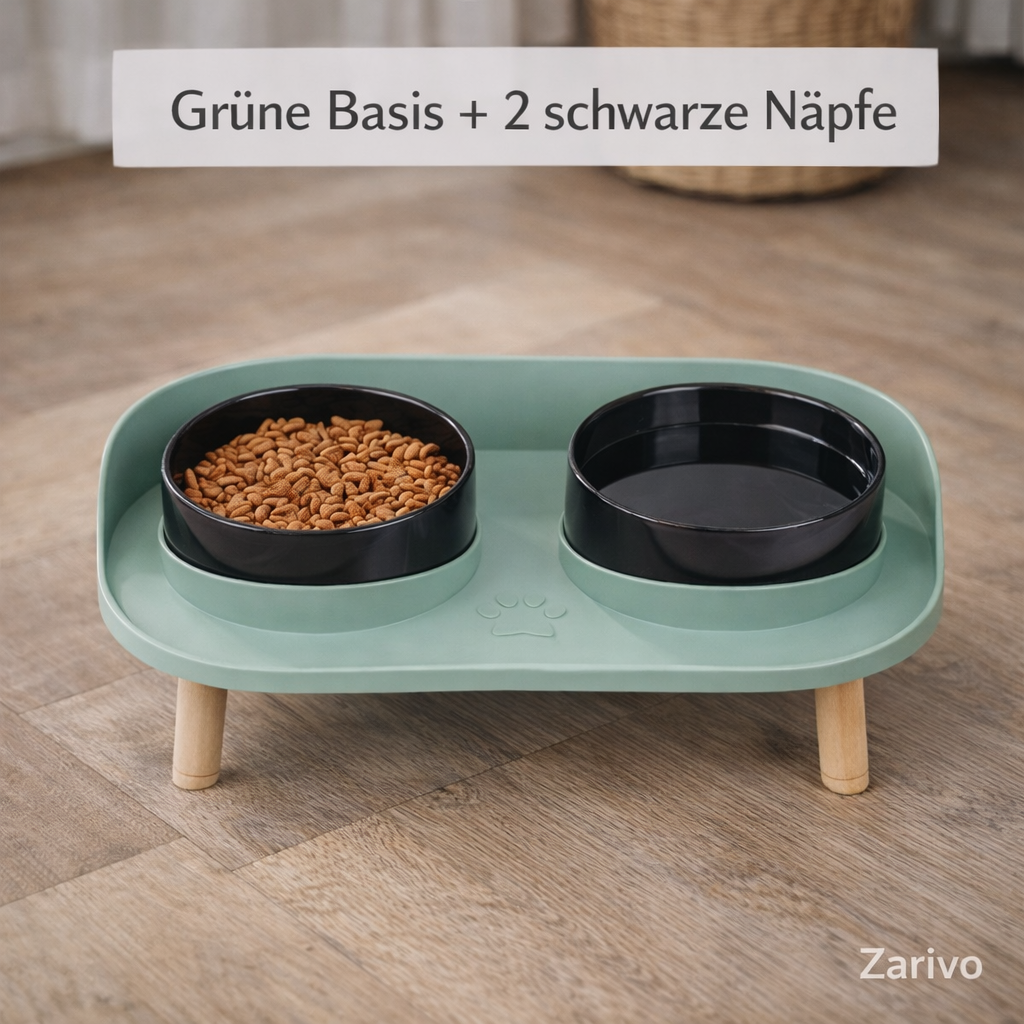 Doppelnapf-Futterstation – Höhenverstellbar für Katzen & Hunde