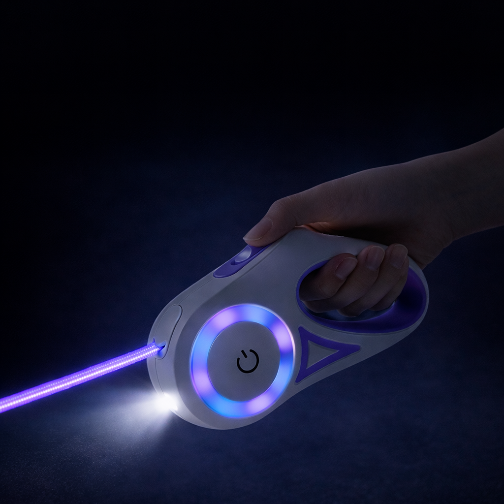 LED-Rollleine für Hunde – mit Licht
